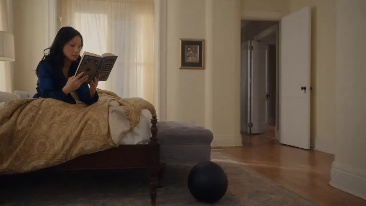 Frame from Reader and a runaway medicine ball