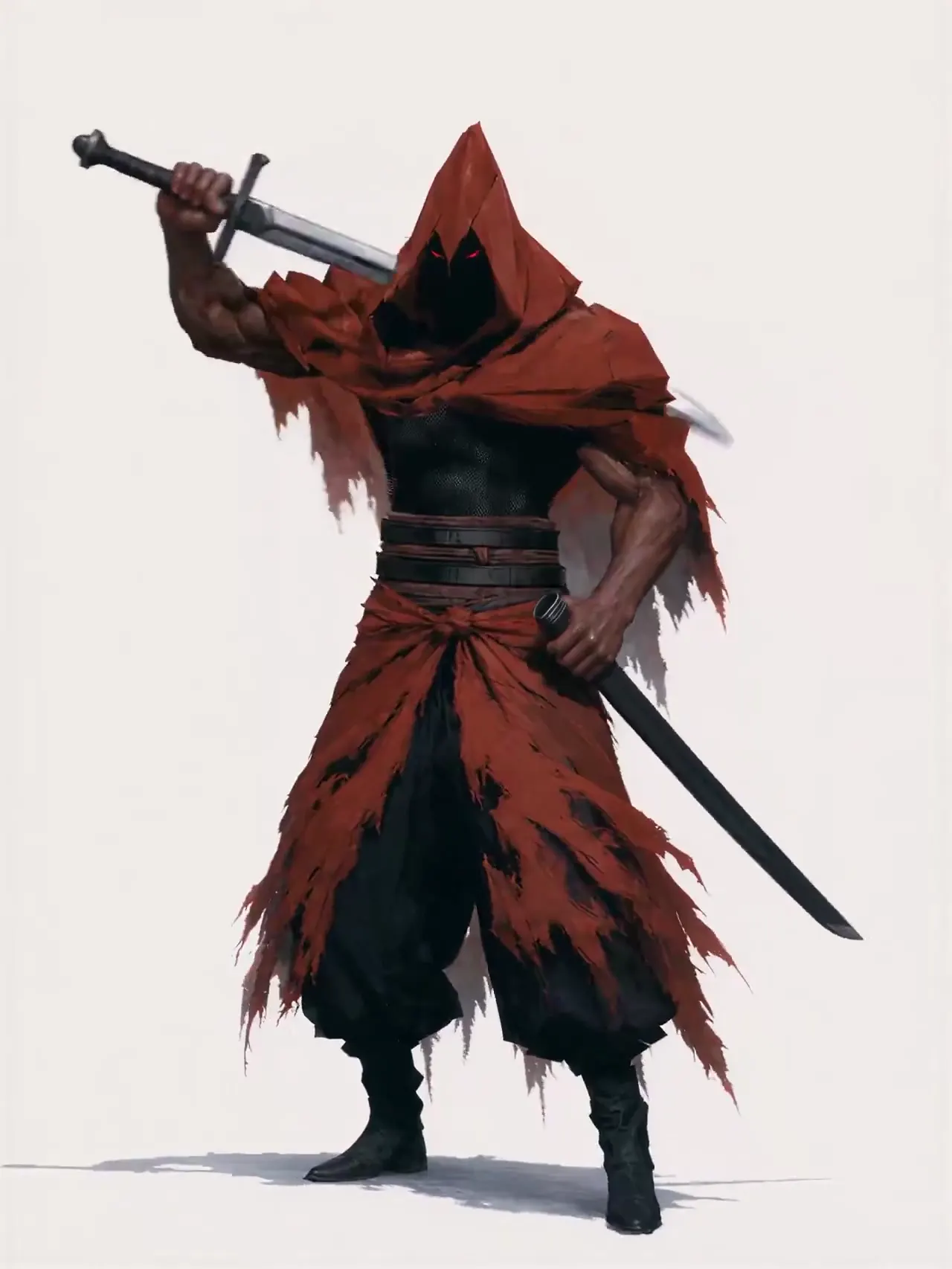 Frame from Red-hooded swordsman
