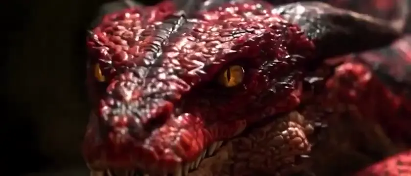 Frame from Red snake and dragon metamorphosis