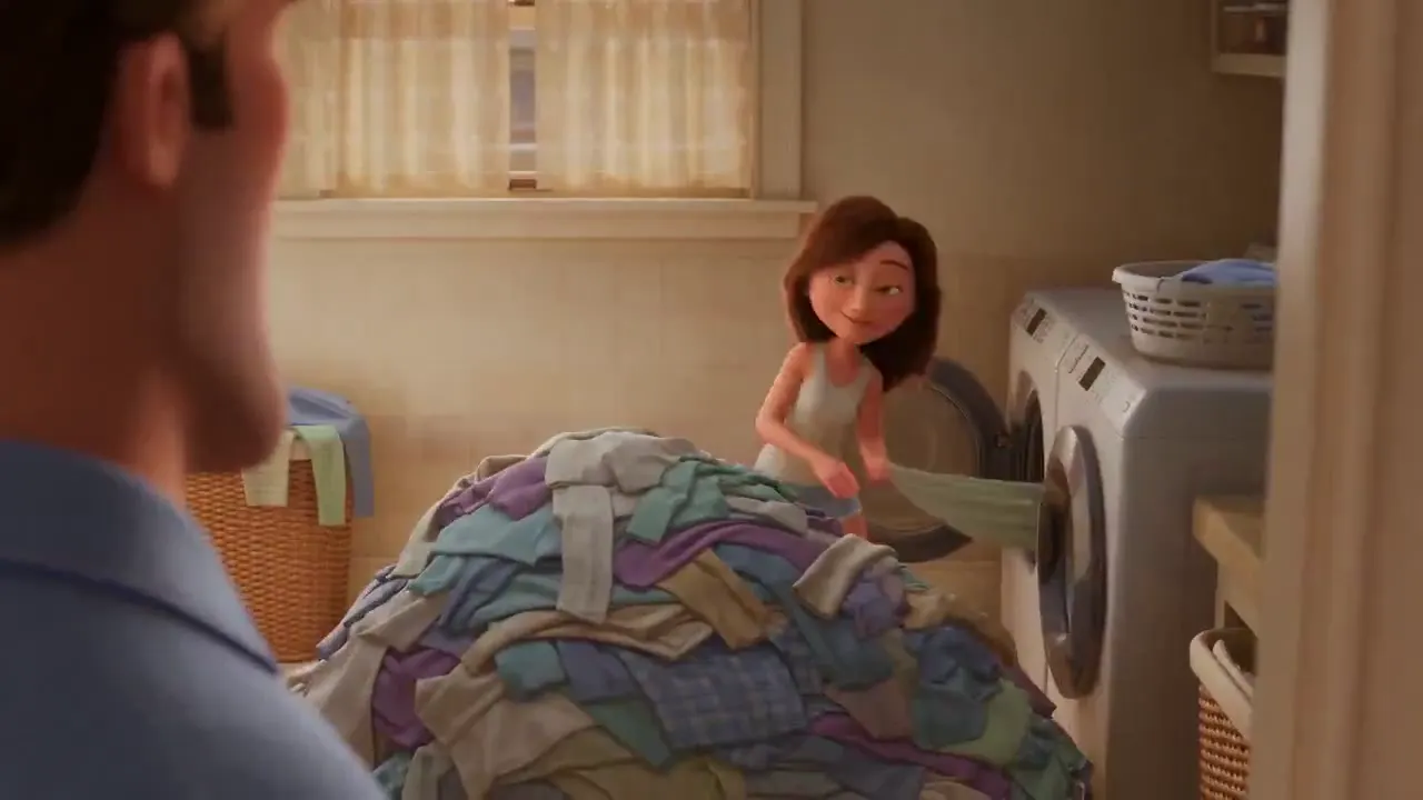 Frame from Romantic hopes and a tower of laundry