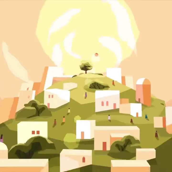 Frame from Royal priests in faceted landscapes
