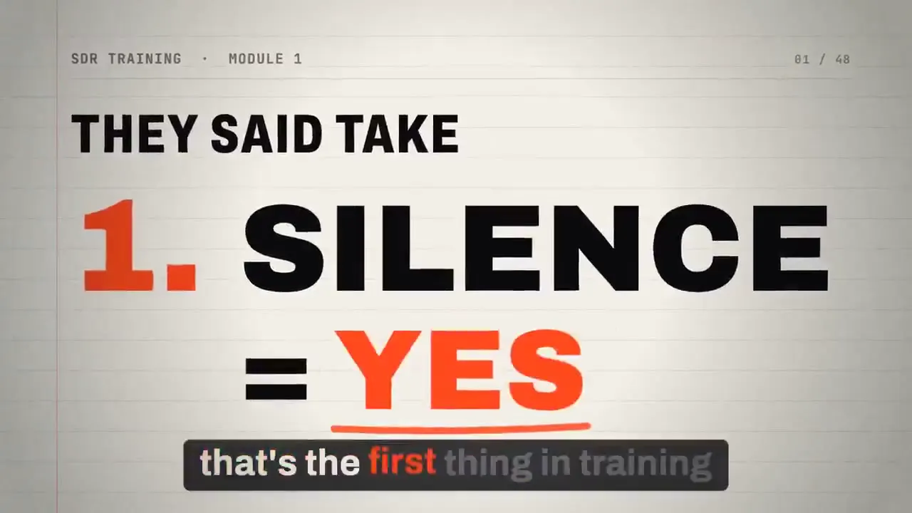 Frame from Sales outreach in type and illustration