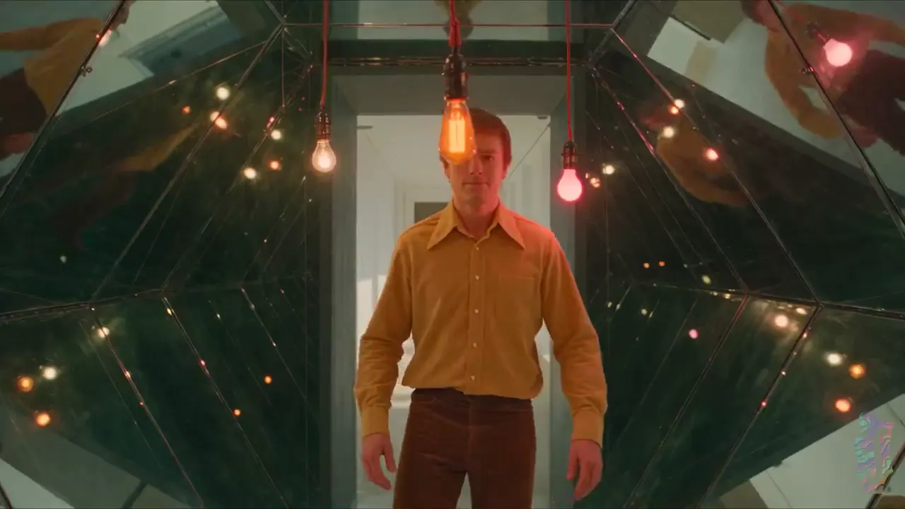 Frame from Saxophones and mirrored corridors