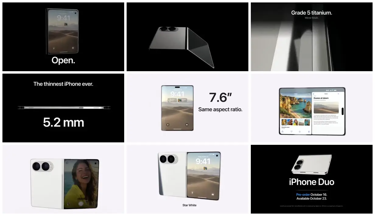 Nine frames from across Silver foldable phone showcase