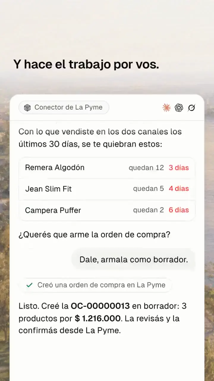 Frame from Stock query to purchase order