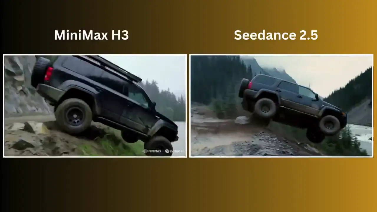 Frame from SUV crash and river escape