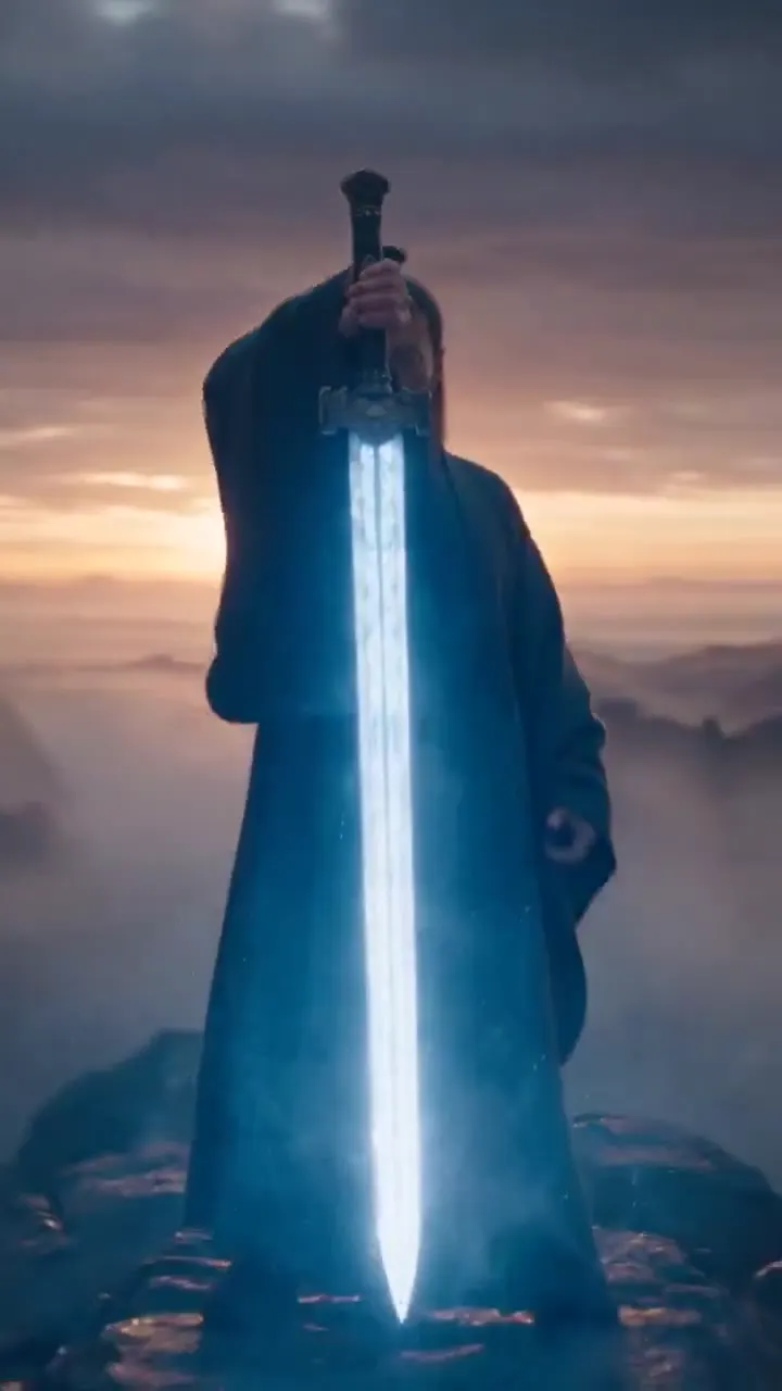 Frame from Swordmaster and a blue spectral dragon