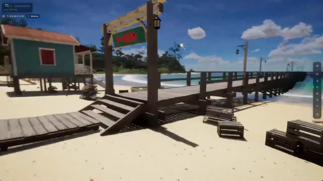 Frame from Tropical island above and below water