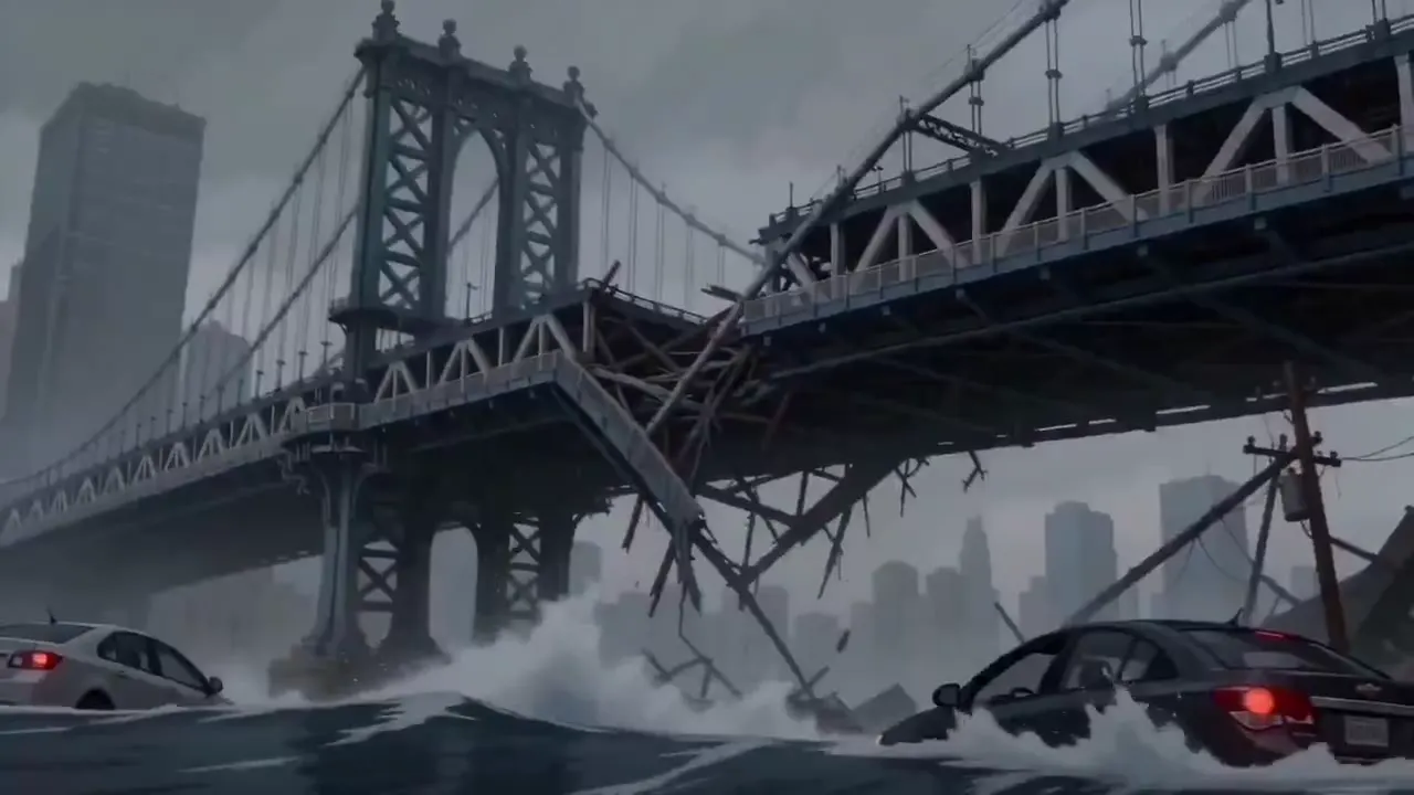 Frame from Tsunami in a painted city