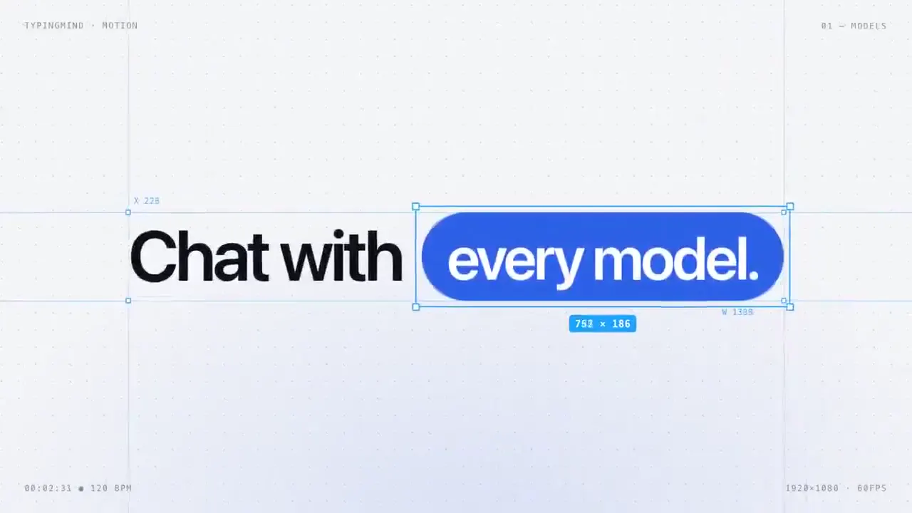 Frame from TypingMind cards and faceted logo