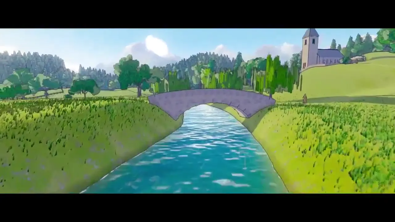 Frame from Village landscapes in five render styles