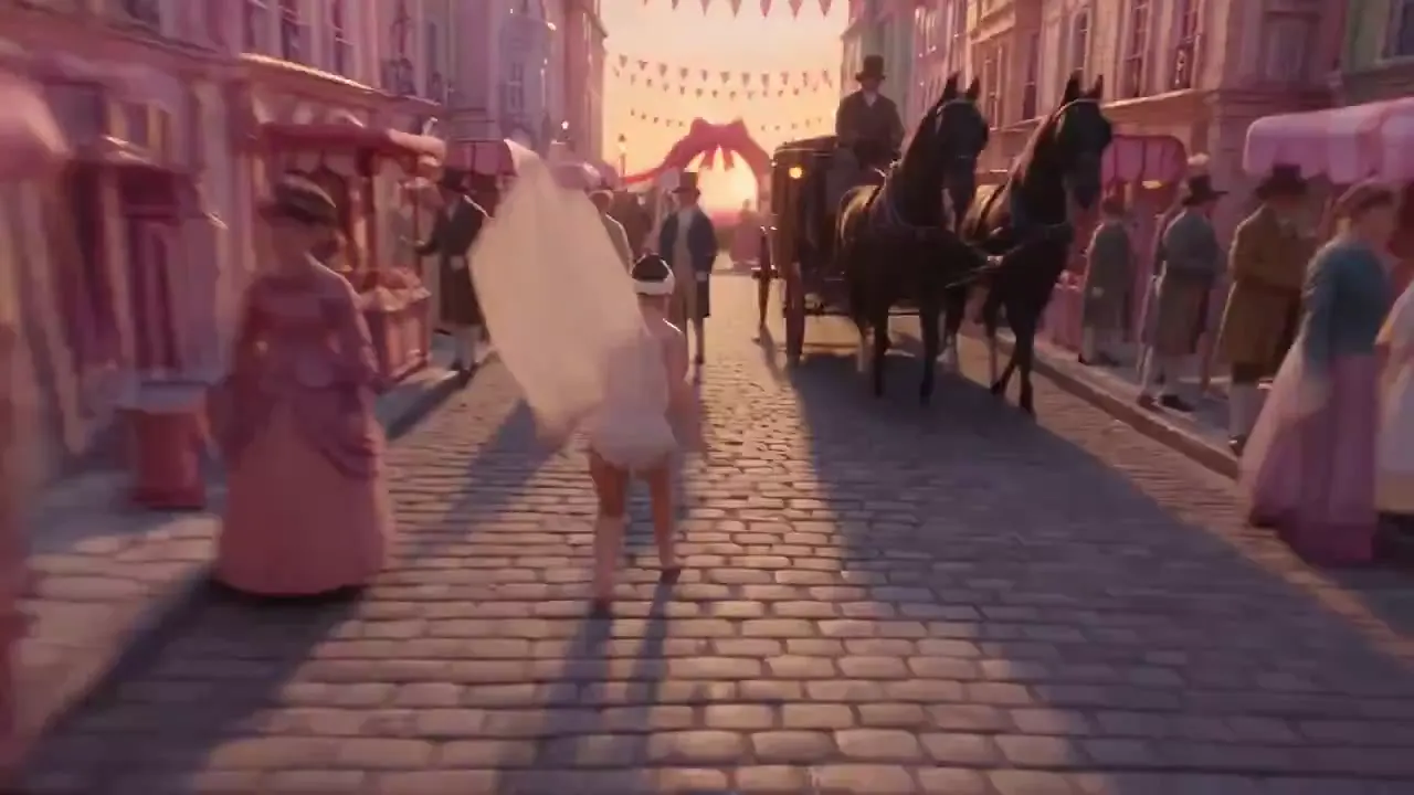 Frame from White-clad heroine in a rabbit kingdom