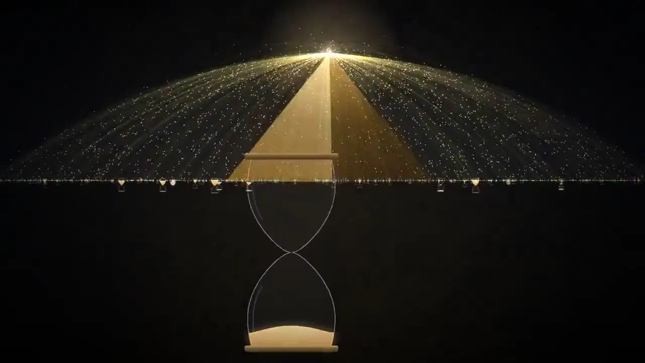 Frame from Workers, tropical lures and golden sand