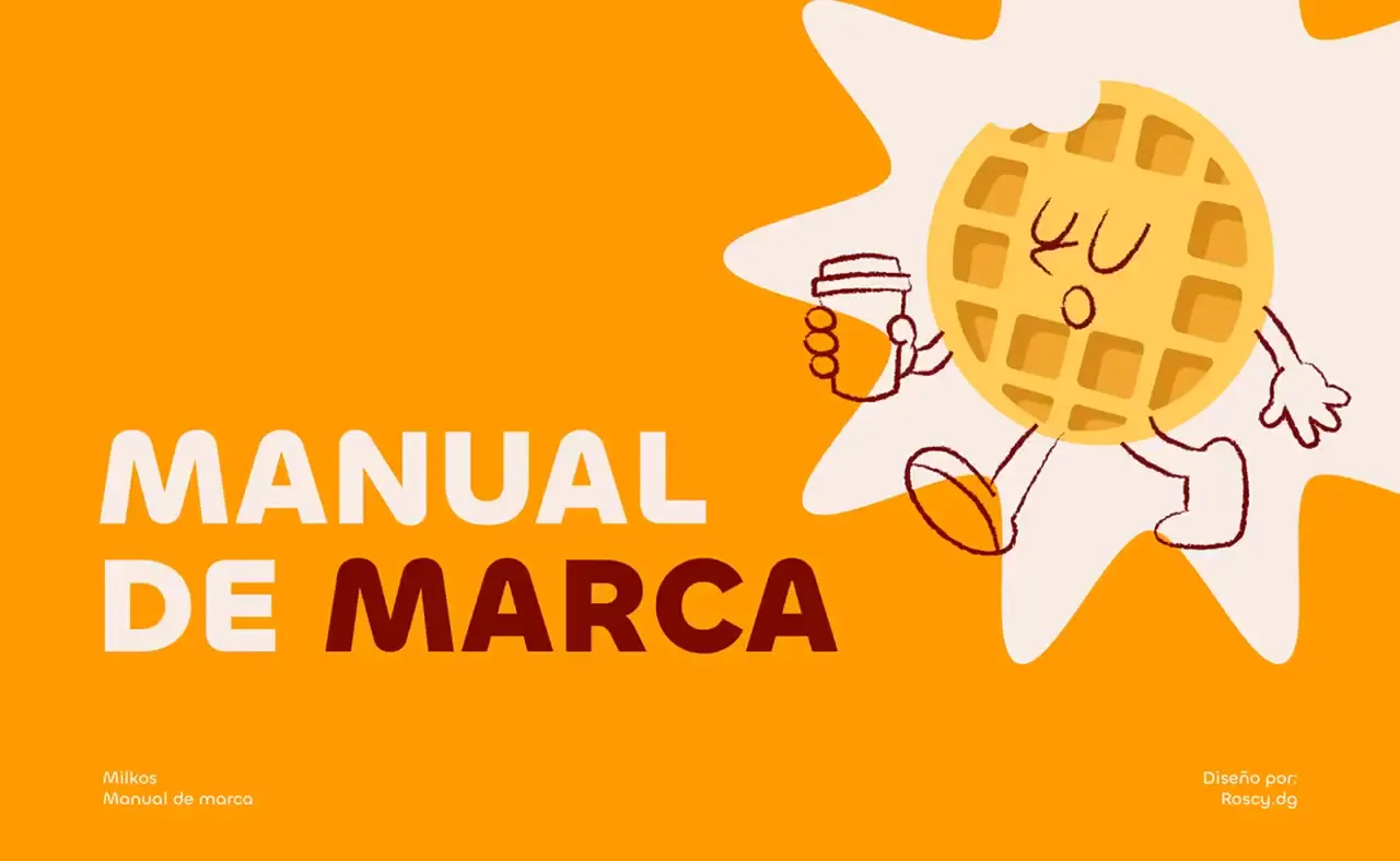 Frame from Waffle shop identity manual